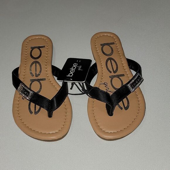 Bebe Girls Bling Thong Flip Flop Sandals Size 11 - Picture 1 of 11